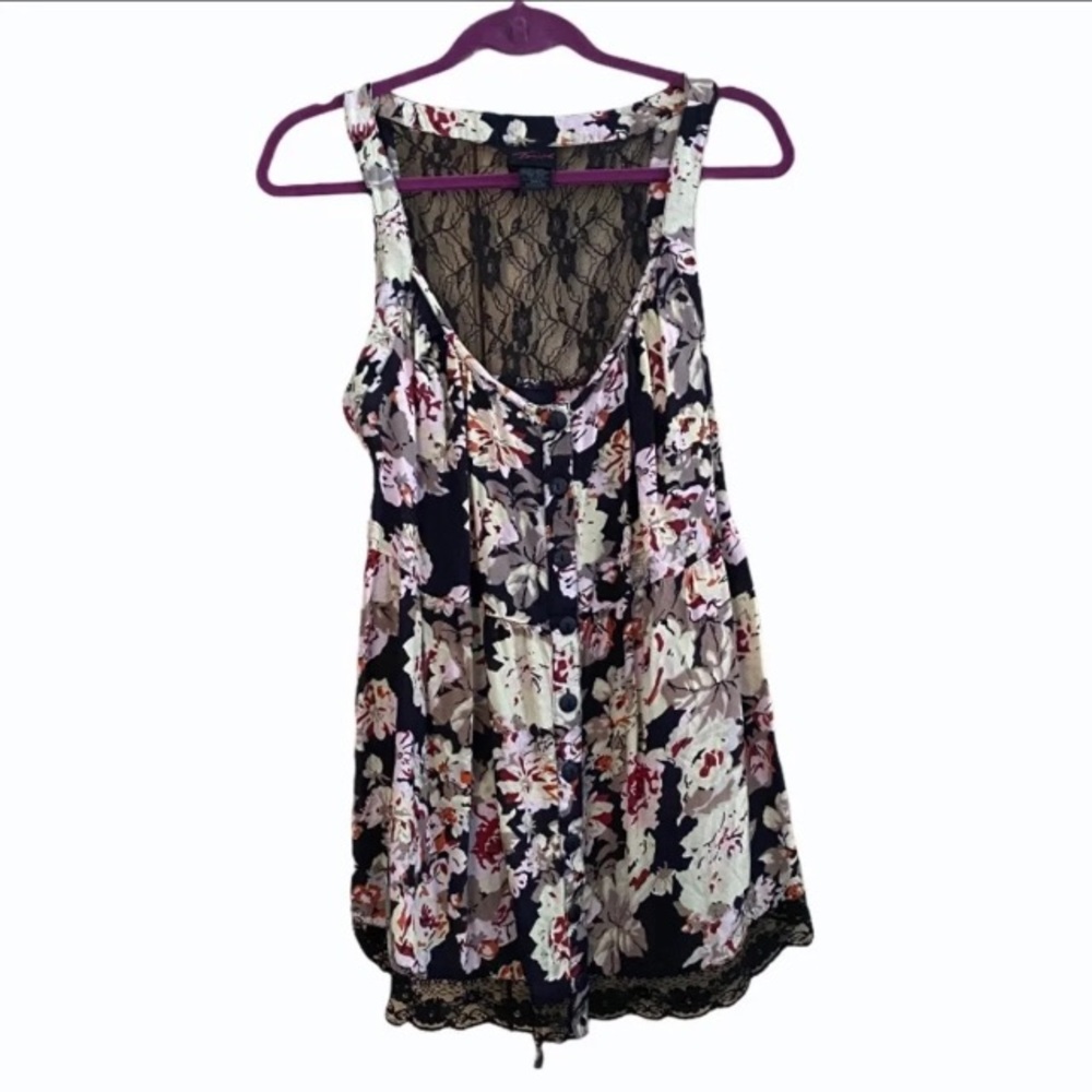 Torrid Button up Floral babydoll